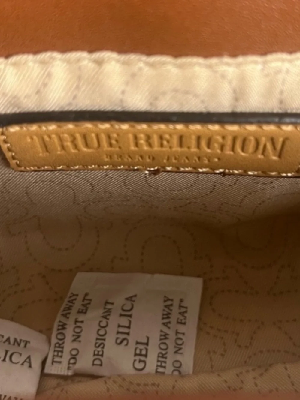 TRUE RELIGION Colorblock Crossbody Bag Gold Horseshoe Logo NWT